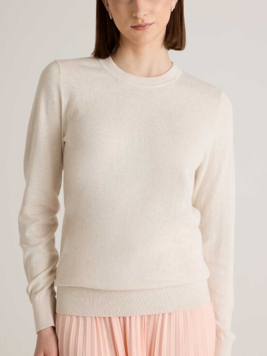 Quince Sweaters - Quince Lightweight Cotton Crew Cashmere Sweater Large